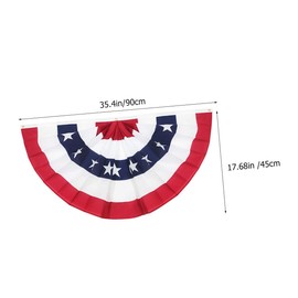 SUPVOX American Flag Bunting Skirt 5pcs Decorative Banner Fan Shaped for Outdoor Events Celebrations