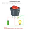 2Pcs Red Lamp Illuminated 3 Terminal SPST 2 Position I/O
