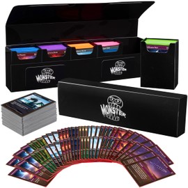 The Original Hydra Magnetic XL Deck Box- Carry All Your Decks at Once- Removable Deckbox Compartments, Self-Locking Closure - Hold 375+ Trading Cards- Compatible w Standard & Smaller Size Gaming TCGs