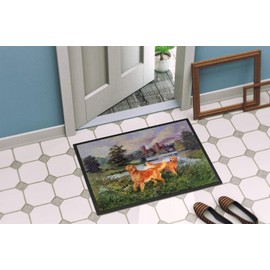 Caroline's Treasures HEH0098JMAT Golden Retrievers Door Mat, Indoor Rug or Outdoor Welcome Mat 24x36 Doormat, 24H X 36W, Multicolor