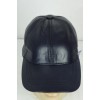 Bahar NAVY 100% GENUINE LAMBSKIN LEATHER Baseball Cap Hat Biker