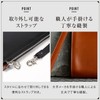 MURA Clutch Bag, Men's, Genuine Leather, Cordovan Style, L-Shaped Zipper,
