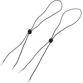 Zhhuoc 2-Pack Windproof Hat Clips - Adjustable Durable Nylon Hat Strap with Secure Clips for Fishing, Boating and Outdoor Activities, Black Non-Slip Cord Fastener for Hats in High Winds