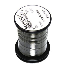 TIEMCO Senper Fly Wire, 0.01 inches (0.3 mm), Bright Silver