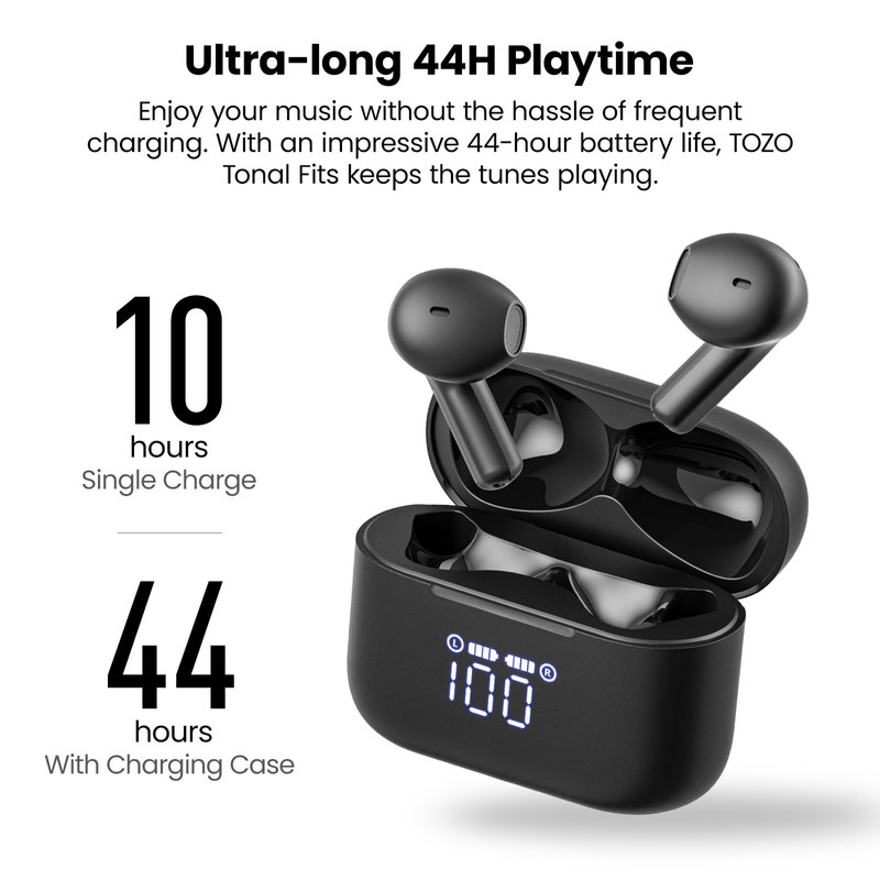 TOZO T21 Wireless Earbuds Bluetooth 5.3 in Ear Headphones Dual