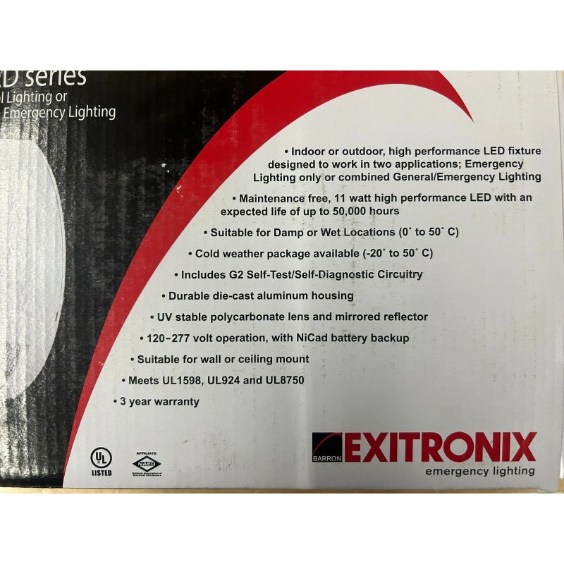 Exitronix Indoor/Outdoor Die Cast LED Light Satin Aluminum Finish (TRL-ACEM-SA)