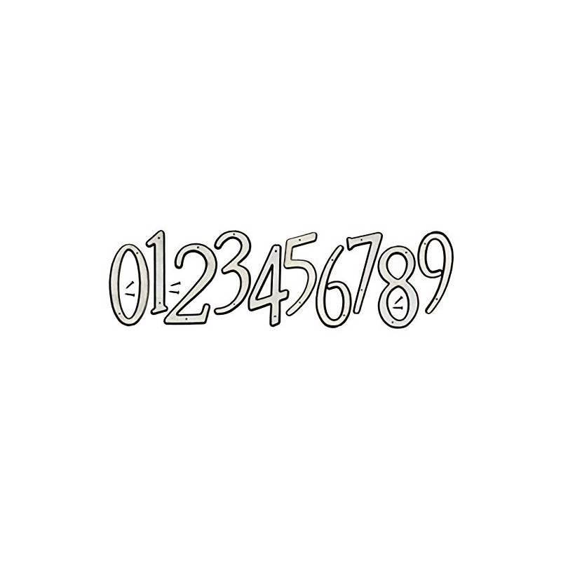 Hy-Ko 4” Classic Black Reflective Plastic House Number, Modern Raised