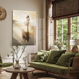 Riveda The Lord Shall Stand with Thee Wall Art Christian Inspirational Canvas Art Prints Boho Christian Gift for Women Picture for Livingroom Bedroom Bathroom Decor(24"*36")