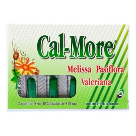 Cal - More, Melissa Pasiflora, Valeriana, 30 Capsulas De 510