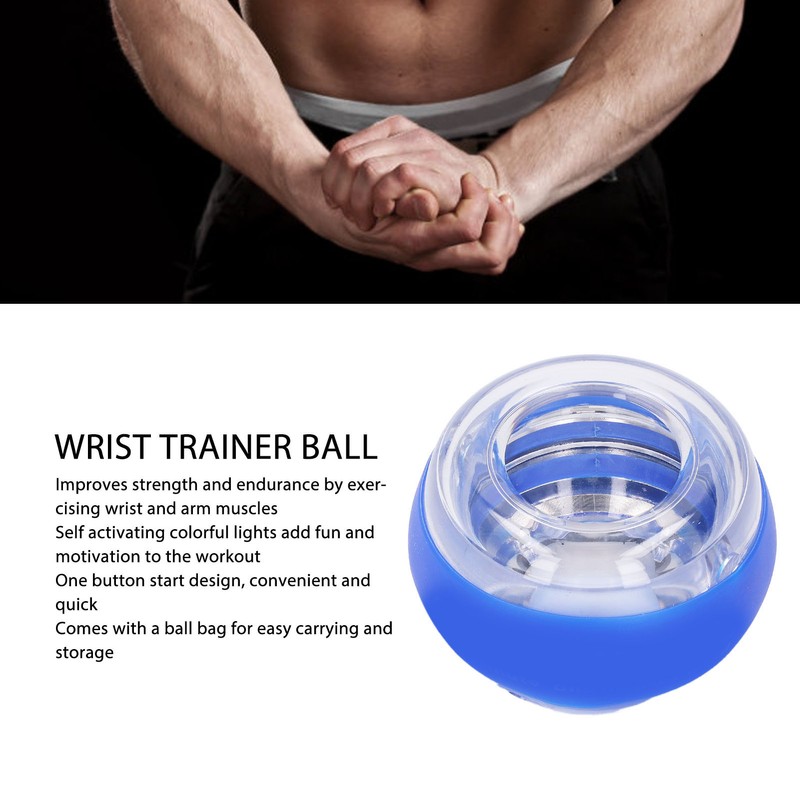 Colorful Wrist Power Gyroscope Ball Hand Grip Strengthener Ball Blue