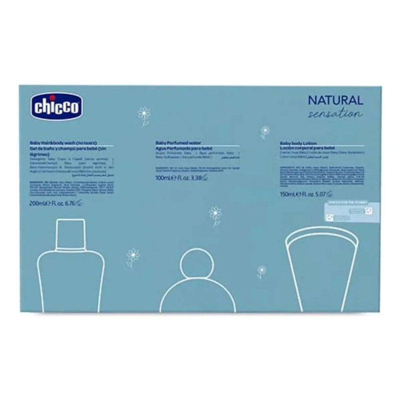 Chicco Set De Crema De Cuerpo, Shampoo Y Agua Perfumada