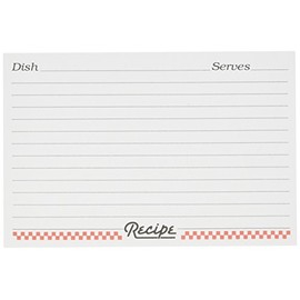 Weatherbee Recipe Cards, 4-Inches x 6-Inches, Set of 24