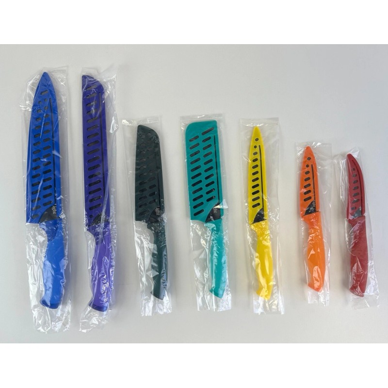 14 Piece Knife Sets 7 Knives & 7 Sheaths Multi