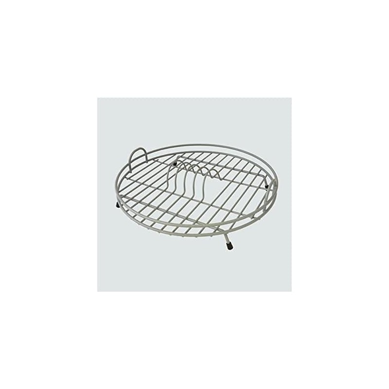 Delfinware Dish Drainer, Metal, Grey, 37 x 37 x 10
