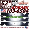 For Exmark COPPERHEAD 3-PACK 52" HD EXMARK HIGH-LIFT BLADES 303146,