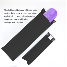 Gintison Long Black Poly Mailers 10x30 Inch 20 Pack Envelopes Bag for Unique Items, Self Sealing Waterproof Mailing Shipping Bags