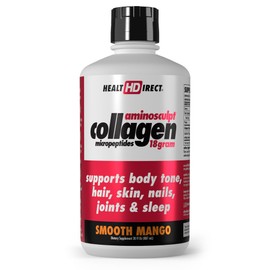 HEALTH DIRECT AminoSculpt Sugar-Free Collagen Supplement - High Potency Medical-Grade Protein for Hair, Skin, Nails & Joints, Grass-Fed, Non-GMO, Liquid Collagen - Smooth Mango - 30 Fl Oz