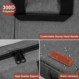 Wanlvhu Bible Cover for Men Women, Zippered Bible Carrying Case Bible Protective Bag with Handle and Adjustable Shoulder Strap, Bible Bag for Adult Kids (Gray)