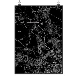 Mr. & Mrs. Panda DIN A4 Poster Hennigsdorf - Geschenk, Ort, Stadt Dorf Karte Landkarte Map Stadtplan, Poster, Städte, Designposter,