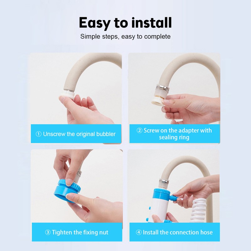 Swivel Sink Faucet Extender 3 Mode Splash Water Extension Kitchen