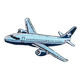3.5" Embroidered Airplane Iron On Patch | Decorative Adventure Aviation Pilot Plane Airplane Applique Iron On/Sew On Patches for Clothing, Hats, Jackets, Clothes, Backpacks, Holes