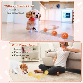 Interactive Dog Toys, Self Moving Dog Toy with Cover, Bouncing & Rotating Peppy Pet Ball for Dogs, Electric Ball Toy for Large Dogs, Interactive Rolling Toy to Keep Them Busy (Orange)