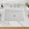 Undermount Bathroom Sink Rectangle - GhomeG 21x15 Inch White Rectangular