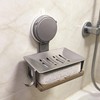 Suction Cup Soap Dish for Shower，Soap and Sponge Holder for