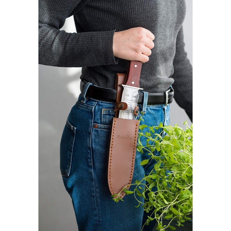 Hori Hori Knife - Landscaping, Digging, Weeding, Cutting, Planting Gardening
