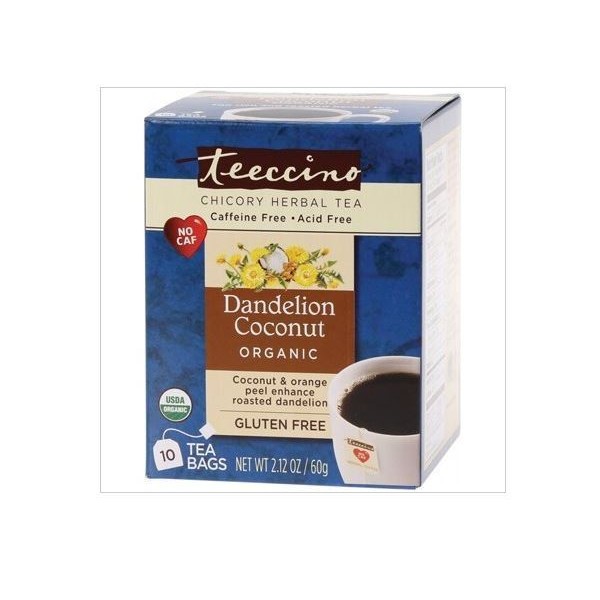 3 x 10 tea bags TEECCINO Chicory Herbal Tea Dandelion Coconut ( 30 bags )