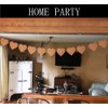Heart-Shape Burlap Banner, DIY Custom Banners, Party Decor for Birthday,