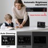 FEYBYLA 2025 New Digital Clock with Temperature/Humidity & Weather Forecast,