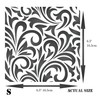 Floral Allover Stencil, 16.51 x 16.51 cm (S) - Stencils