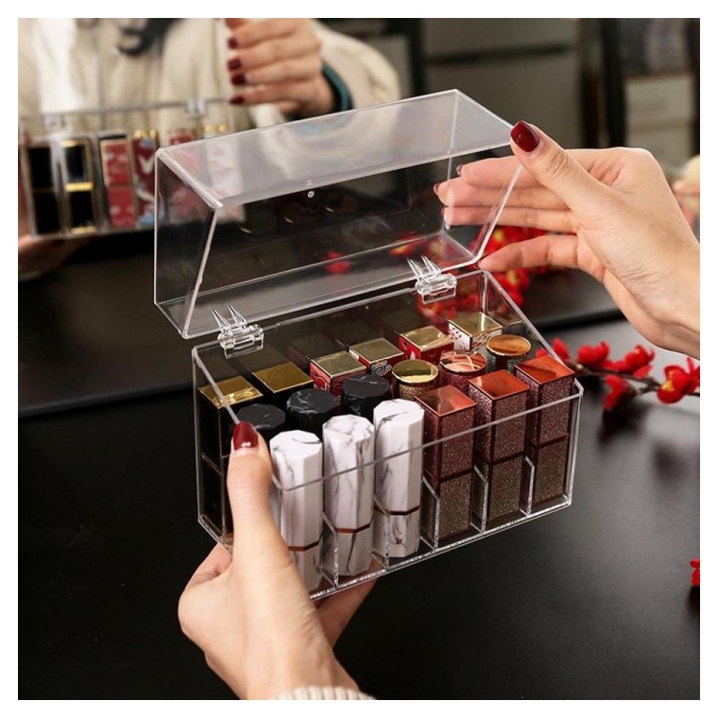 Pinsyo20 Special Event Organizer Display Stand 18-Cell Storage Acrylic Lipstick