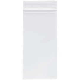 Plymor 3" x 6" (Pack of 100), 2 Mil Zipper Reclosable Plastic Bags