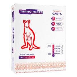 Micas Termicas 7mls Tamaño Carta (22.9 x 29.2 cm) 50 Piezas Con Acarreador, hojas para enmicar                                                        