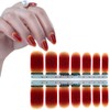 WOKOTO 8 Sheets Glitter Adhesive Nail Art Polish Stickers Tips