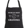 Second Ave Women's World's Best Grandma Black Apron Baking Cooking