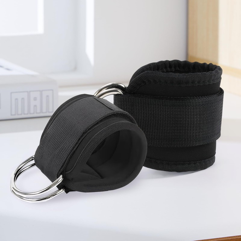 2 PCS Weightlifting Straps with D Ring,Adjustable Wrist Cuffs Gym,Padded