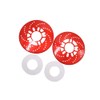 Motoforti 2 Pcs Red Metal Disc Brake Racing Cover Decoration