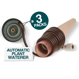 Blumat Classic Self-Watering Stakes - Automatic Drip Irrigation System for Indoor Plant Watering & Outdoor - Water Drip Solution for Potted Plants - Slow Release Stakes, 3 Pack, wo Adapter