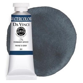 DA VINCI PAINTS Professional Artist Watercolor Paint, Payne's Gray, 37mL