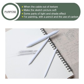 6 Unids Conjunto De Goma Doble Cabeza Dedicado Sketch Paper Pen Pastel Carbón de Papel Papel Dibujo Dibujo Arte Suministros de Pintura Pluma Blanca