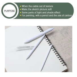 6 Unids Conjunto De Goma Doble Cabeza Dedicado Sketch Paper Pen Pastel Carbón de Papel Papel Dibujo Dibujo Arte Suministros de Pintura Pluma Blanca