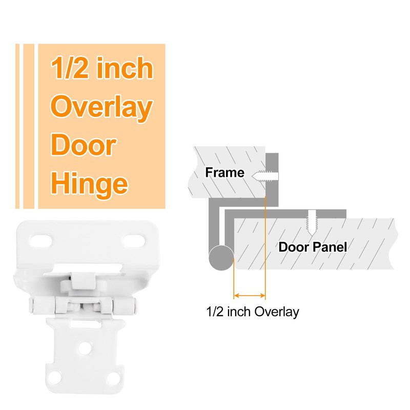 sourcing map 8 Pcs Cabinet Hinges for Kitchen Cabinet Door,