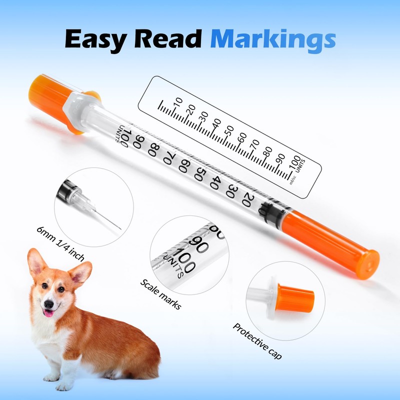 Syringes 1ml 31 Gauge 1/4 inch U-100 31G 1cc 6mm