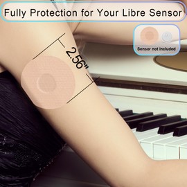 25 Pack Libre 3 sensors Covers,Breathable for Libre 3 Patches Waterproof & Sweatproof Cotton CGM Patches， Latex-Free & Hypoallergenic Last for 14 Days, Without Glue in The Center