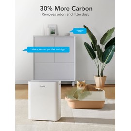 GoveeLife Smart Air Purifiers for Home Large Room, Air Purifiers for Pets with PM2.5 Sensor, Washable Pre-Filter for Pet Hair Lint, 24dB Large Air Purifier with App Control