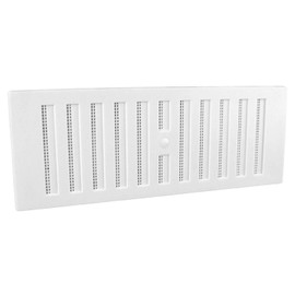 9" x 3" White Plastic Adjustable Hit And Miss Air Vent Grille With Flyscreen Cover