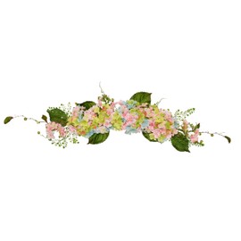 V-MAX 28" Hydrangea Swag - Blue Pink Green Combination Colors
